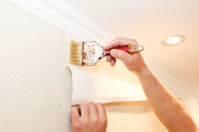 Pose de papier peint à Rivières — revêtements muraux et toiles de verre
